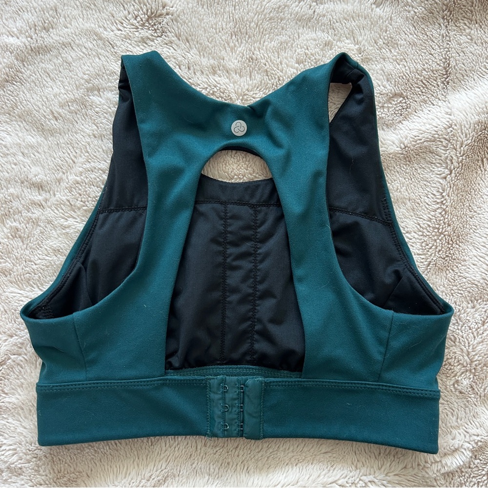 Zella Exhale Studio Lite Sports Bra, Green Moss, Size‎ Small - Picture 5 of 8